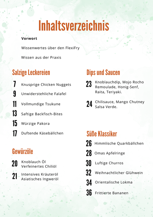 FlexiFry Digitales Rezeptbuch